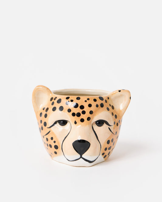 Cheetah Ceramic Plant Pot