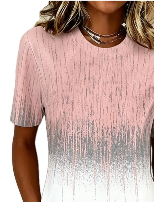 Vintage Plain Crew Neck Short Sleeve T-shirt