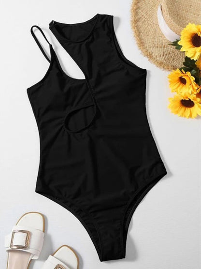 Womens Hollow One Shoulder Sexy Swimsuit SIZE S-XL
