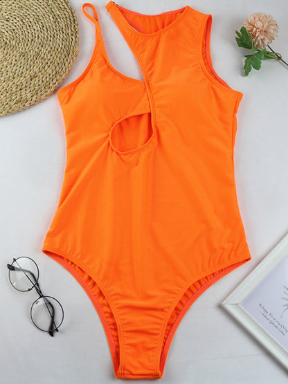 Womens Hollow One Shoulder Sexy Swimsuit SIZE S-XL