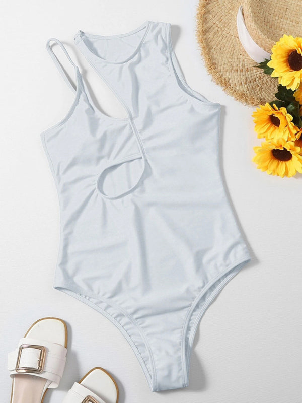 Womens Hollow One Shoulder Sexy Swimsuit SIZE S-XL