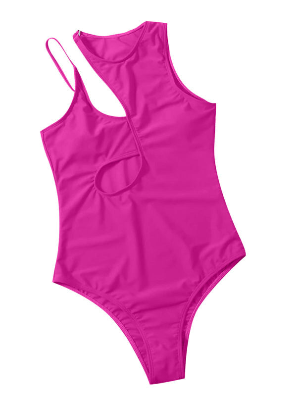 Womens Hollow One Shoulder Sexy Swimsuit SIZE S-XL